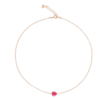 Necklace Rosso Prezioso Woman Semino d'Amore in Silver GC00405SE PEONIA